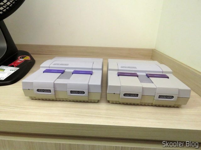 Super Nintendo 1/1/1 ao lado do 2/1/3.
