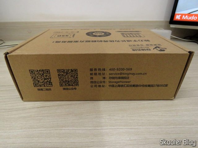 HDD Western Digital Blue 4TB WD40EZRZ, em sua embalagem.