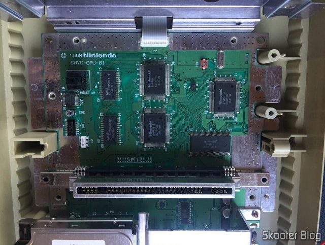 Foto do Super Nintendo Original NTSC PCB SHVC-CPU-01 CPU/PPU1/PPU2 2/1/3, enviada pelo vendedor.