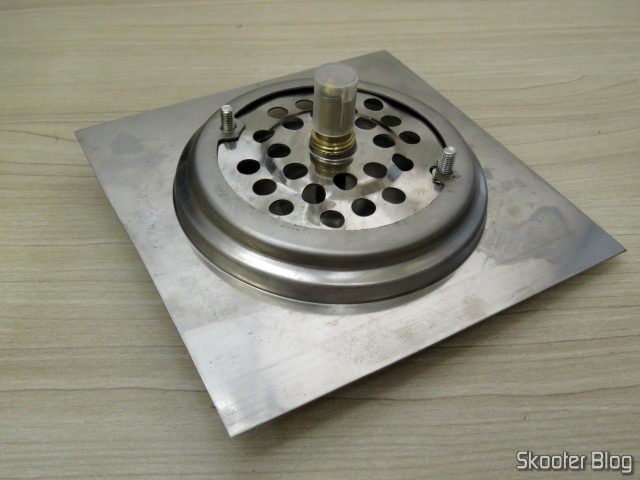 Ralo Inteligente Click Banheiro 15x15 cm Inox c/ Veda Cheiro.Ralo Inteligente Click Banheiro 15x15 cm Inox c/ Veda Cheiro