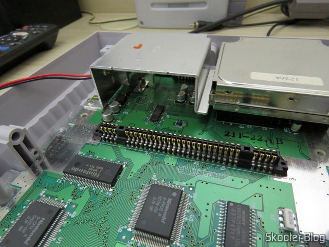 A placa do Super Nintendo.