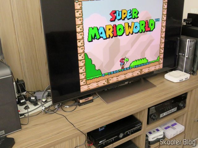 2º Super Nintendo Original NTSC PCB SHVC-CPU-01 CPU/PPU1/PPU2 2/1/3, na TV Sony 4K através do Framemeister.