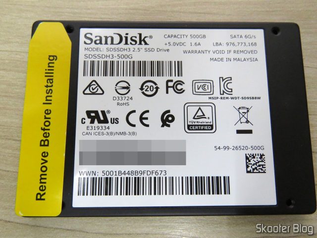 SSD Sandisk ULTRA 3D 500GB 2.5 polegadas SATA III.