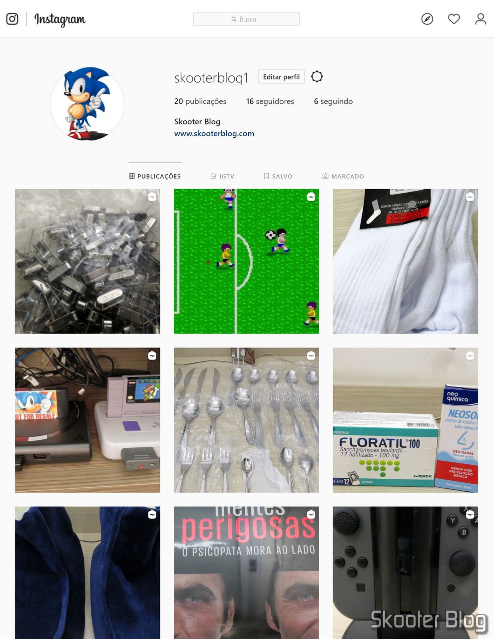 Skooter Blog no Instagram.