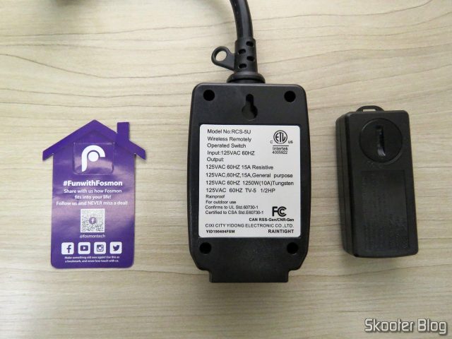 Fosmon Wireless Remote Control Outlet C-10683.