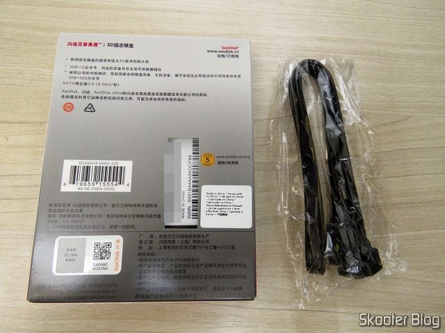 2º SSD Sandisk ULTRA 3D 500GB 2.5 polegadas SATA III, em sua embalagem.