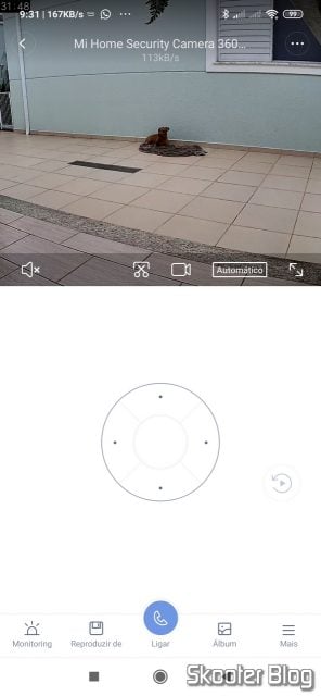 Mi Home visualizando a Xiaomi Mi Home Security Camera 360º.Xiaomi Mi Home Security Camera 360º.