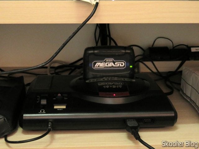 Terraonion MegaSD em funcionamento no Sega Genesis.