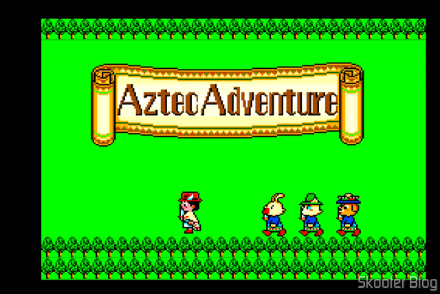 Aztec Adventure – Master System - Tela de Abertura.
