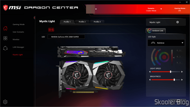 MSI Dragon Center - Mystic Light.