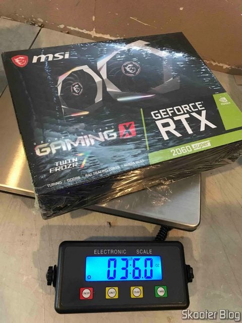 Placa de Vídeo MSI Gaming GeForce RTX 2060 Super 8GB, em foto enviada pela Envios Diretos.