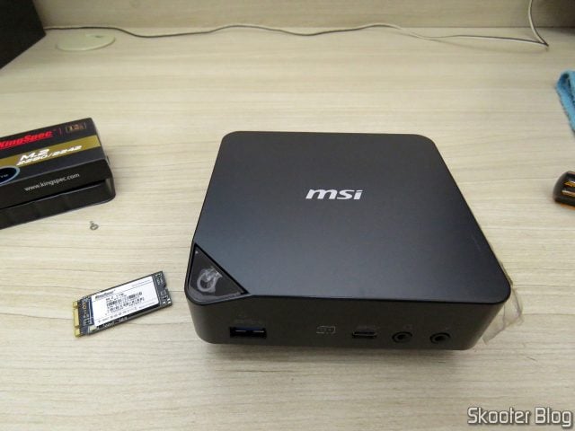 SSD m.2 2242 KingSpec 1TB NGFF pronto para ser instalado no MSI Cubi 2.