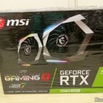 Placa de Vídeo MSI Gaming GeForce RTX 2060 Super 8GB, em sua embalagem.