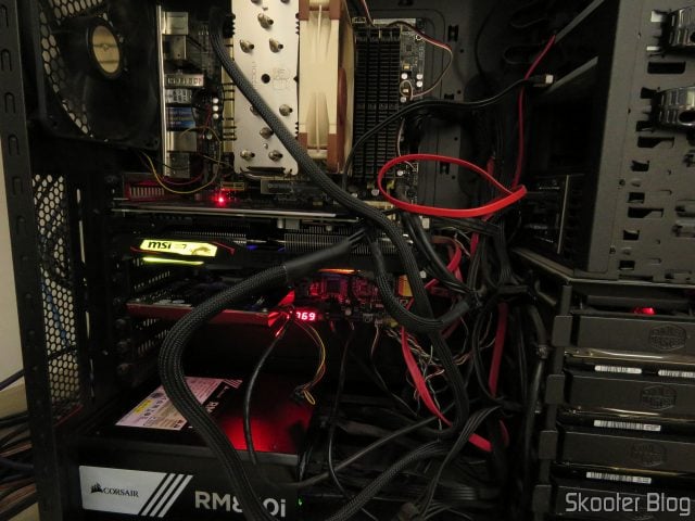 Placa de Vídeo MSI Gaming GeForce RTX 2060 Super 8GB, instalada.
