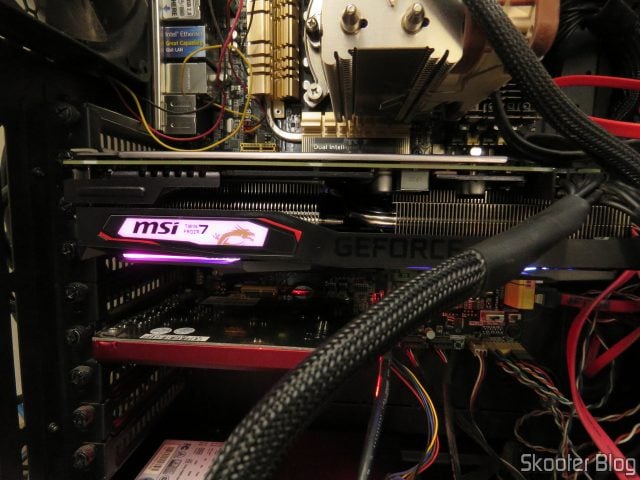 Placa de Vídeo MSI Gaming GeForce RTX 2060 Super 8GB, instalada.