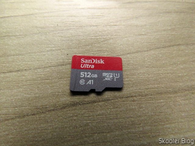 Cartão microSD Sandisk Ultra 512GB.