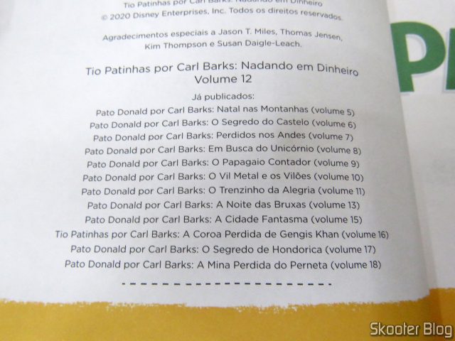Tio Patinhas Por Carl Barks: Nadando Em Dinheiro.