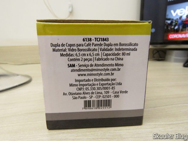 Dupla de Copos para Café Parede Dupla em Borossilicato MimoStyle.