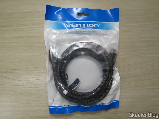 9º Cabo HDMI 2.0 4K 3D 60Hz Vention de 2 metros, em sua embalagem.