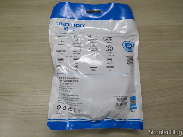 9º Cabo HDMI 2.0 4K 3D 60Hz Vention de 2 metros, em sua embalagem.