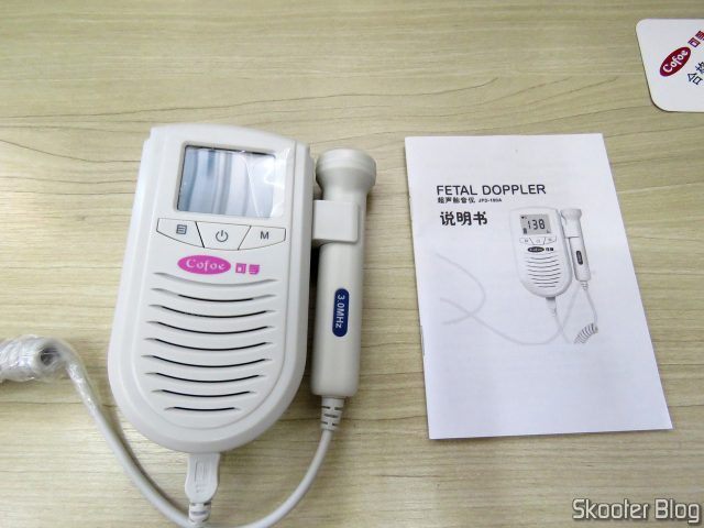 Doppler Fetal Cofoe e manual de instruções.