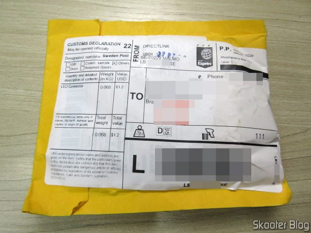 Pacote com os 4 Cabos de Alimentação com Plug USB e 2 Fios 50cm.
