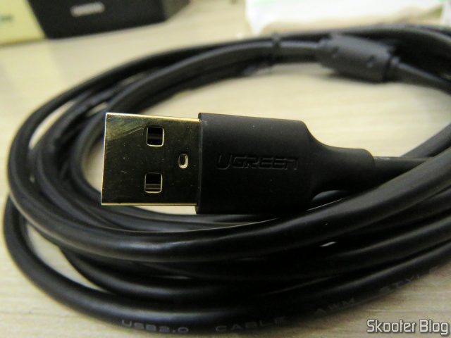 Cabo USB 2.0 Tipo A Macho e Tipo B Macho Ugreen com 3 metros (Cabo de Impressora).