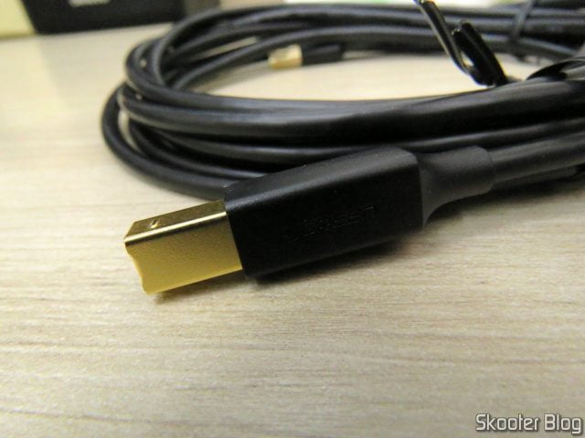 Cabo USB 2.0 Tipo A Macho e Tipo B Macho Ugreen com 3 metros (Cabo de Impressora).