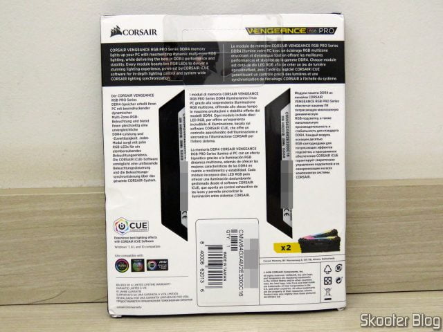 Kit de módulos de memória Corsair Vengeance RGB Pro 64GB (2x32GB) DDR4 3200 (PC4-25600) C16 Desktop Memory–Black (CMW64GX4M2E3200C16).