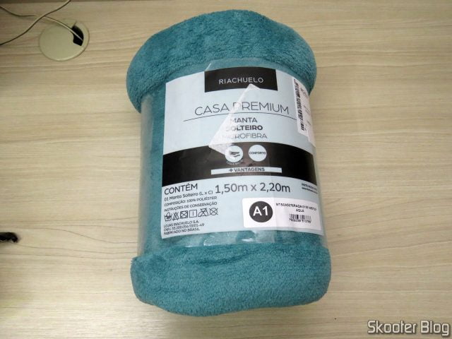 Manta Fleece Solteiro - Azul.