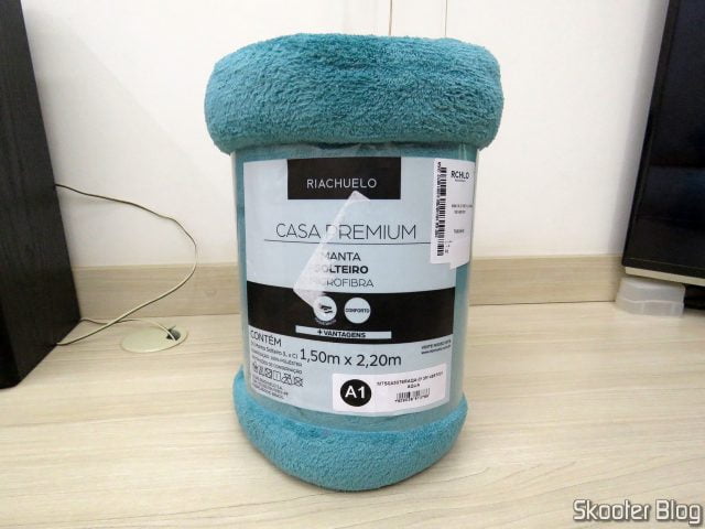 Manta Fleece Solteiro - Azul.
