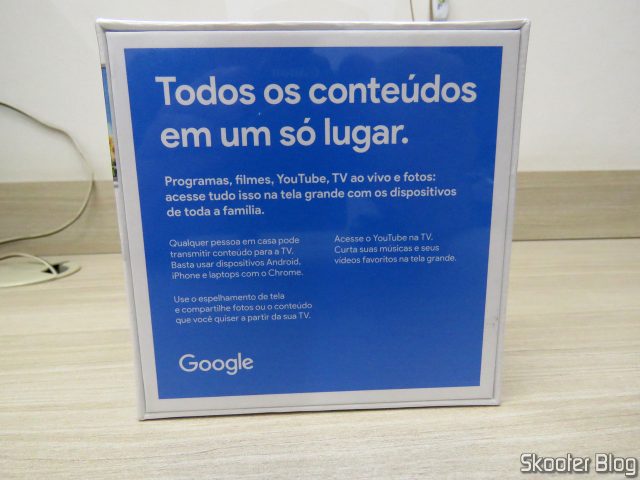 Chromecast 3, em sua embalagem.
