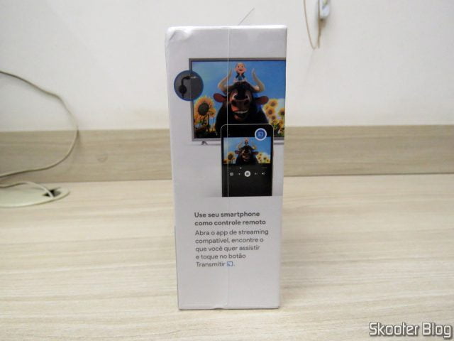 Chromecast 3, em sua embalagem.