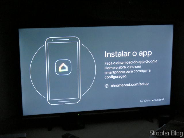 Chromecast 3, em funcionamento.