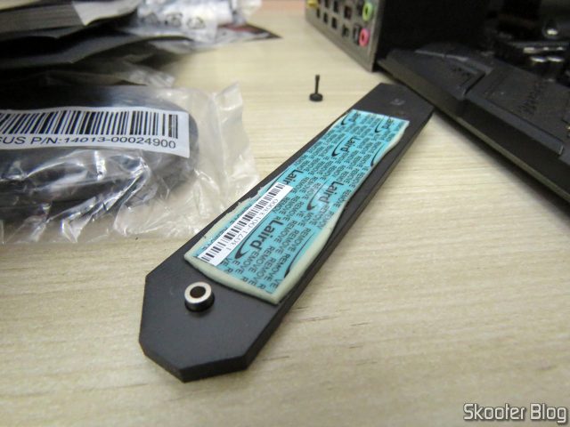 O dissipador de calor do slot m.2.