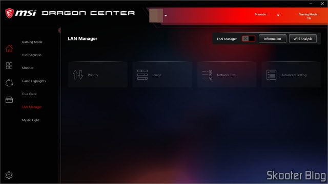 MSI Dragon Center - Lan Manager.