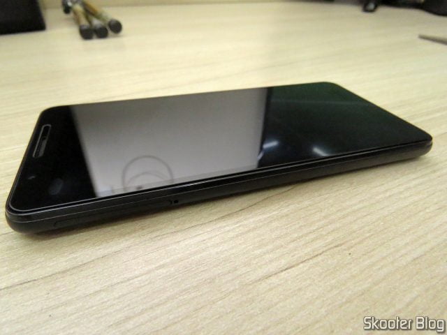 Película de Vidro 3D Antishock para Samsung Galaxy A01 Core, já instalada.
