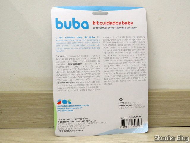 Kit Cuidados Baby Buba com Escova, Pente, Tesoura e Cortador