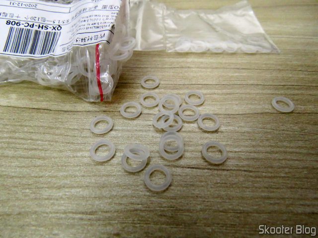 Pacote com Anéis O-Ring para Teclado Mecânico 120 peças Transparentes