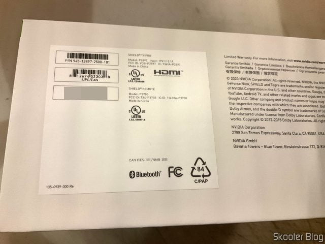 Nvidia Shield TV Pro, em sua embalagem, lá na Fishisfast.