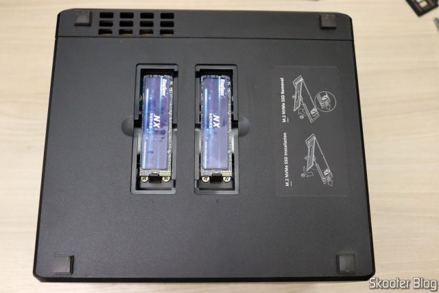 SSDs M.2 NVME KingSpec 512GB 2280 PCIe 3.0 NX Series, instalados no NAS Synology DS918+.
