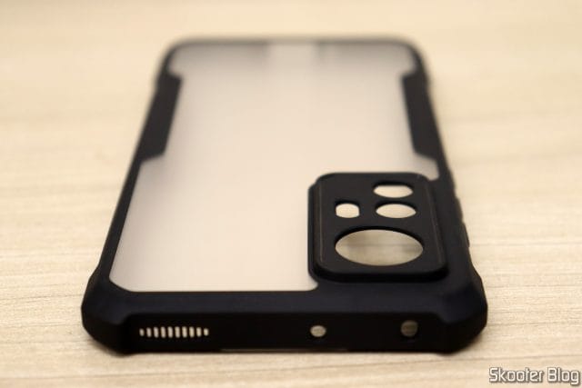 Lateral superior da Capa para Xiaomi 12 Xundd à Prova de Choque Transparente.
