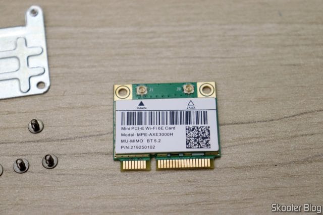 Cartão Mini PCI-E WiFi 6E AX210HMW Bluetooth 5.2 MPE-AXE3000H AX210 Intel 802.11ax.