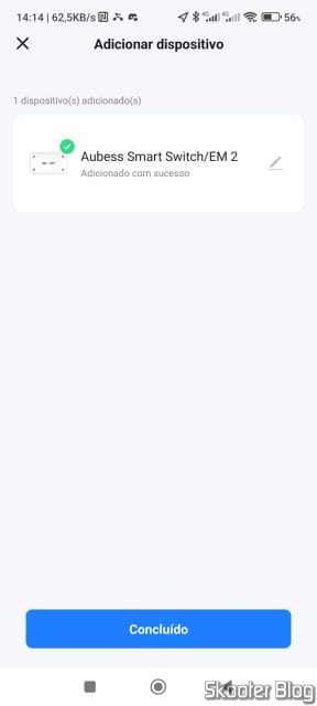 Smart switch adicionado.
