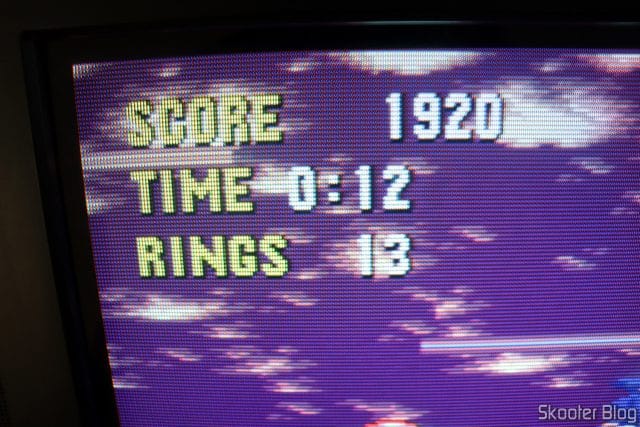 Sega Genesis em funcionamento com o Conversor de RGBS VGA e SCART para Video Componente YPbPr.
