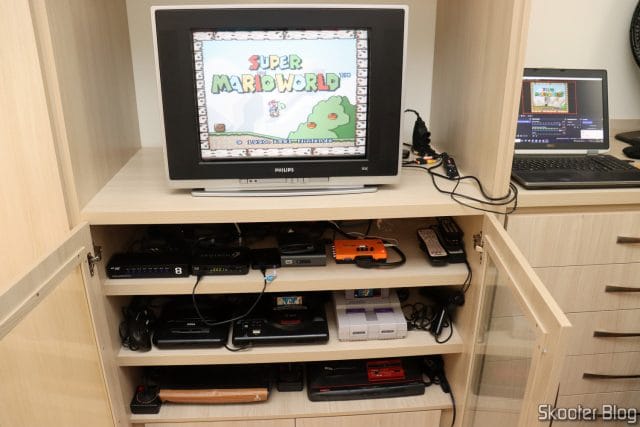 Super Nintendo em funcionamento com o Conversor de RGBS VGA e SCART para Video Componente YPbPr.