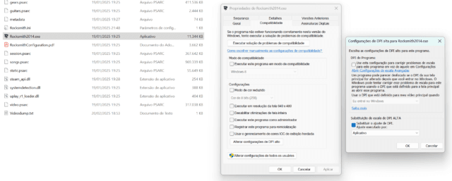 Ajustando o Rocksmith 2014 para executar em monitor 4K com DPI alto.