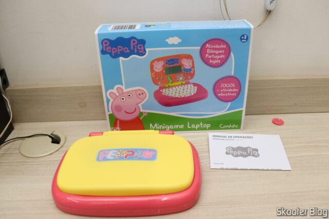 Laptop Infantil Educativo Peppa Pig Bilíngue Candide.