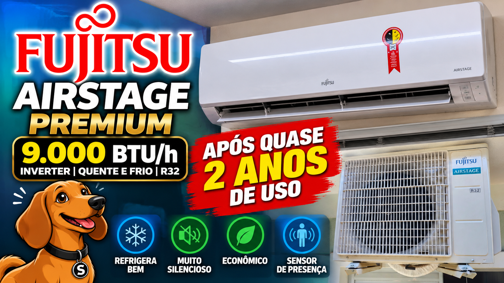 Review: Ar-Condicionado Fujitsu Airstage Premium Inverter 9.000 BTU/h Quente e Frio – Quase 2 Anos de Uso